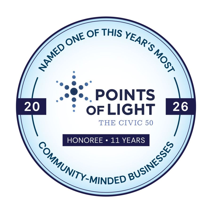 Points of Light - Most Community-Minded Businesses 2026 - 11 year honoree